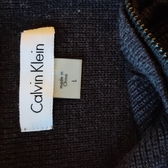 Calvin Klein black/ dark charcoal grey classic dress. Size large. So classic CK. - Picture 9 of 15